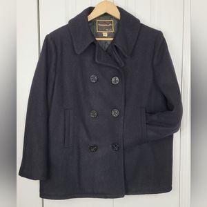 Vintage Towncraft Penneys AWA Double Breasted Wool Pea Coat Size L